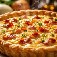 Canadian Bacon Onion Quiche Oamc