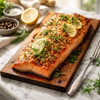 Canadian Cedar Planked Salmon
