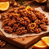 Candied Orange Walnuts