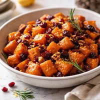 Candied Sweet Potatoes with Cranberries