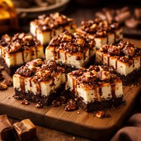 Candy Bar Cheesecake Squares