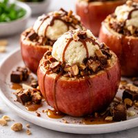 Candy Bar Stuffed Baked Apples