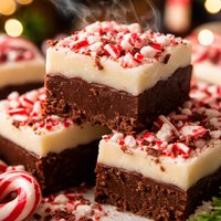 Candy Cane Chocolate Fudge