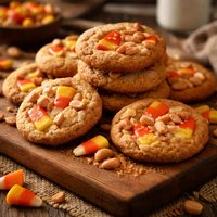 Candy Corn and Peanut Cookies