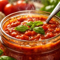 Canned Fresh Basil Tomato Sauce