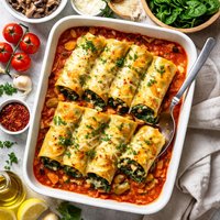 Cannelloni with Spinach and Mushrooms