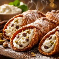 Cannoli Shells and Ricotta Cream Filling