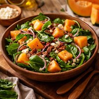 Cantaloupe Spinach Salad