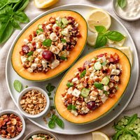 Cantaloupe with Chicken Salad