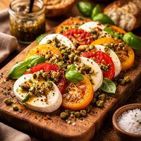 Caprese Salad with Caper Vinaigrette