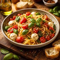 Caprese Style Spaghetti Spaghetti Alla Caprese