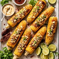 Caramel Corn on the Cob Seasoned with Chipotle Peppers