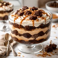 Caramel Cream Brownie Trifle