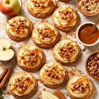 Caramel Frosted Apple Cookies