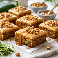 Caramel Frosted Zucchini Bars