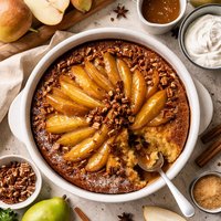 Caramel Pear Pudding Cake