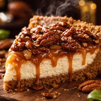 Caramel Pecan Cheesecake Pie
