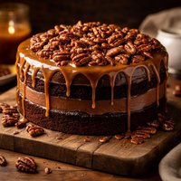 Caramel Pecan Chocolate Cake