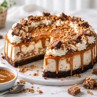 Caramel Toffee Bar Cheesecake