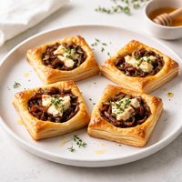 Caramelised Onion Goat Cheese Thyme Tarts