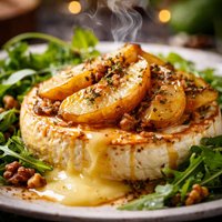 Caramelised Pear Camembert and Rocket Salad