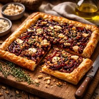 Caramelised Red Onion Pine Nut Tart