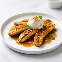 Caramelized Banana with Rum Sauce
