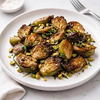 Caramelized Brussels Sprouts with Pistachios