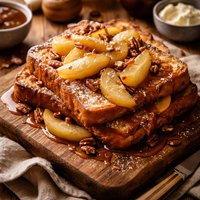 Caramelized French Toast with Vanilla Pears Oh My