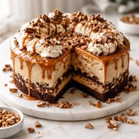 Caramelized Heath Bar Coffee Ice Cream Cake