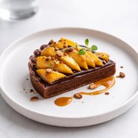 Caramelized Mango Tart with Mexican Chocolate and Pepitas