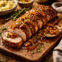 Caramelized Onion Pork Tenderloin