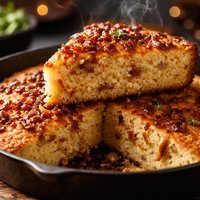 Caramelized Onion Skillet Corn Bread
