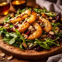 Caramelized Pear and Toasted Almond Salad