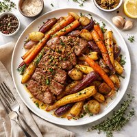 Caramelized Root Vegetables Melt in Your Mouth Veal