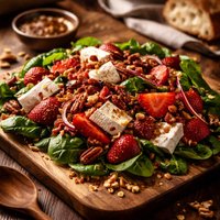 Caras Strawberry Brie Spinich Salad