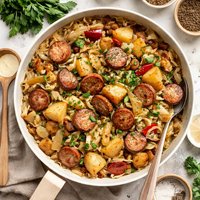 Caraway Cabbage with Sausage and Potatoes