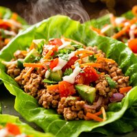 Carbless Low Calorie Turkey Lettuce Wraps