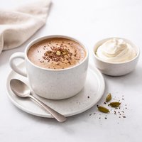 Cardamom Scented Hot Chocolate and Cream