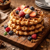 Cardamom Sour Cream Waffles