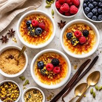 Cardamom Spiced Light Creme Brulee
