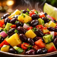 Caribbean Black Bean and Fruit Salad