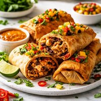 Caribbean Chimichangas with Jamaican Pepper Sauce