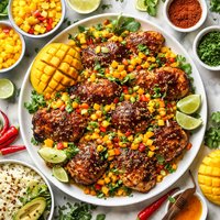 Caribbean Honey Spiced Chicken with Mango