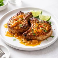 Caribbean Pork Chops with Apricot Sauce