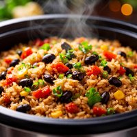 Caribbean Rice in Rice Cooker