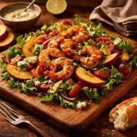 Caribbean Shrimp and Nectarine Salad