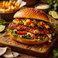 Caribbean Style Chicken Sandwich