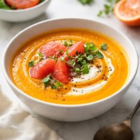 Carrot and Pink Grapefruit Soup