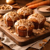 Carrot Cake Muffins with Cinnamon Glaze